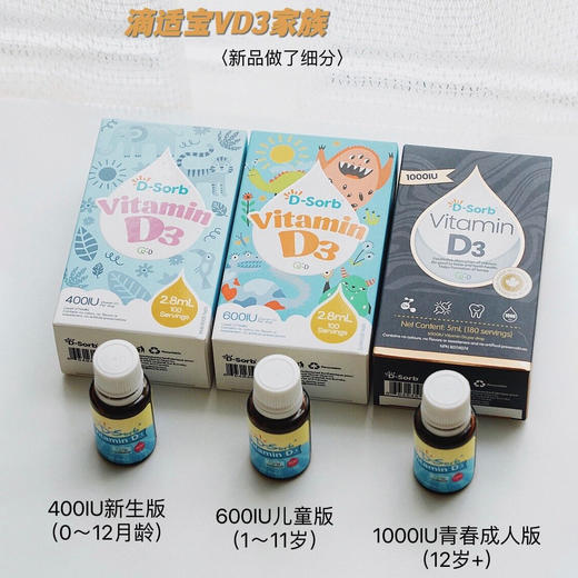 【新版】比补钙更重要|加拿大D-sorb滴适宝维生素D3补钙滴剂100滴【72小时发货】 商品图0