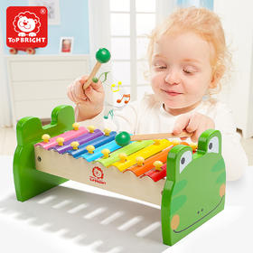 特宝儿青蛙八音琴 手敲琴宝宝玩具敲琴乐器益智敲打音乐玩具琴礼物文创