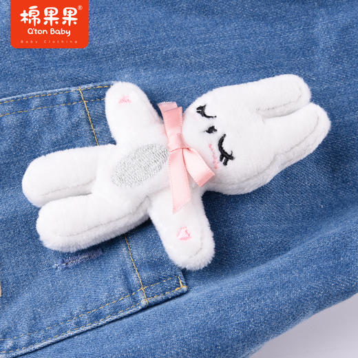 商场同款棉果果秋季新款女童梭织牛仔经典时尚牛仔背带裙舒适柔软M322703222455 商品图1