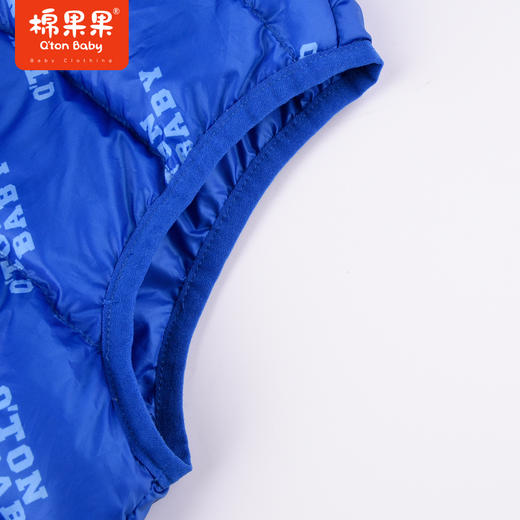 棉果果秋季新款男童连帽满印轻羽绒马夹M312171922517 商品图4