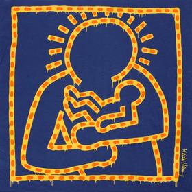 棉印花小方巾（Keith Haring街头绘画艺术家作品） 上