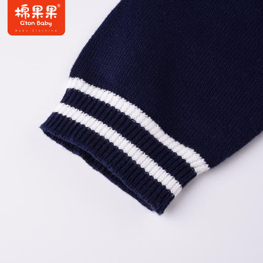商场同款棉果果秋季新款男童毛衣全棉对开棉线学院风外套M312161222536 商品图2