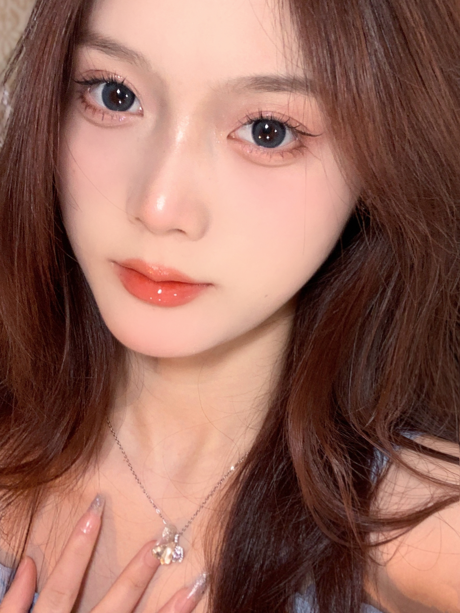 PUFFGIRL年抛隐形眼镜 蓝胖子14.5mm 一副/2片-VVCON美瞳商城16