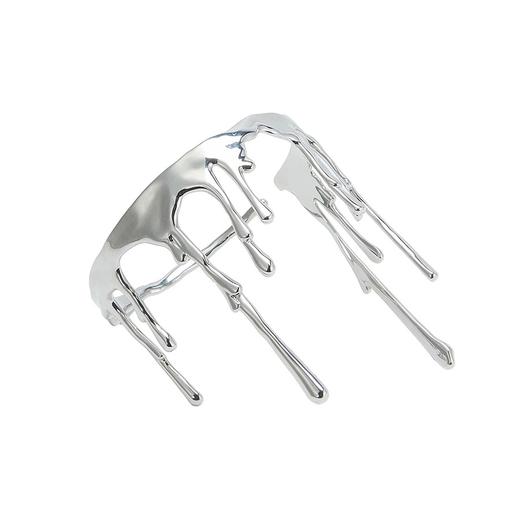 MOON WILD野月亮 个性ins饰品小众烛泪水滴臂镯铜镀白金手镯首饰女礼物 商品图1