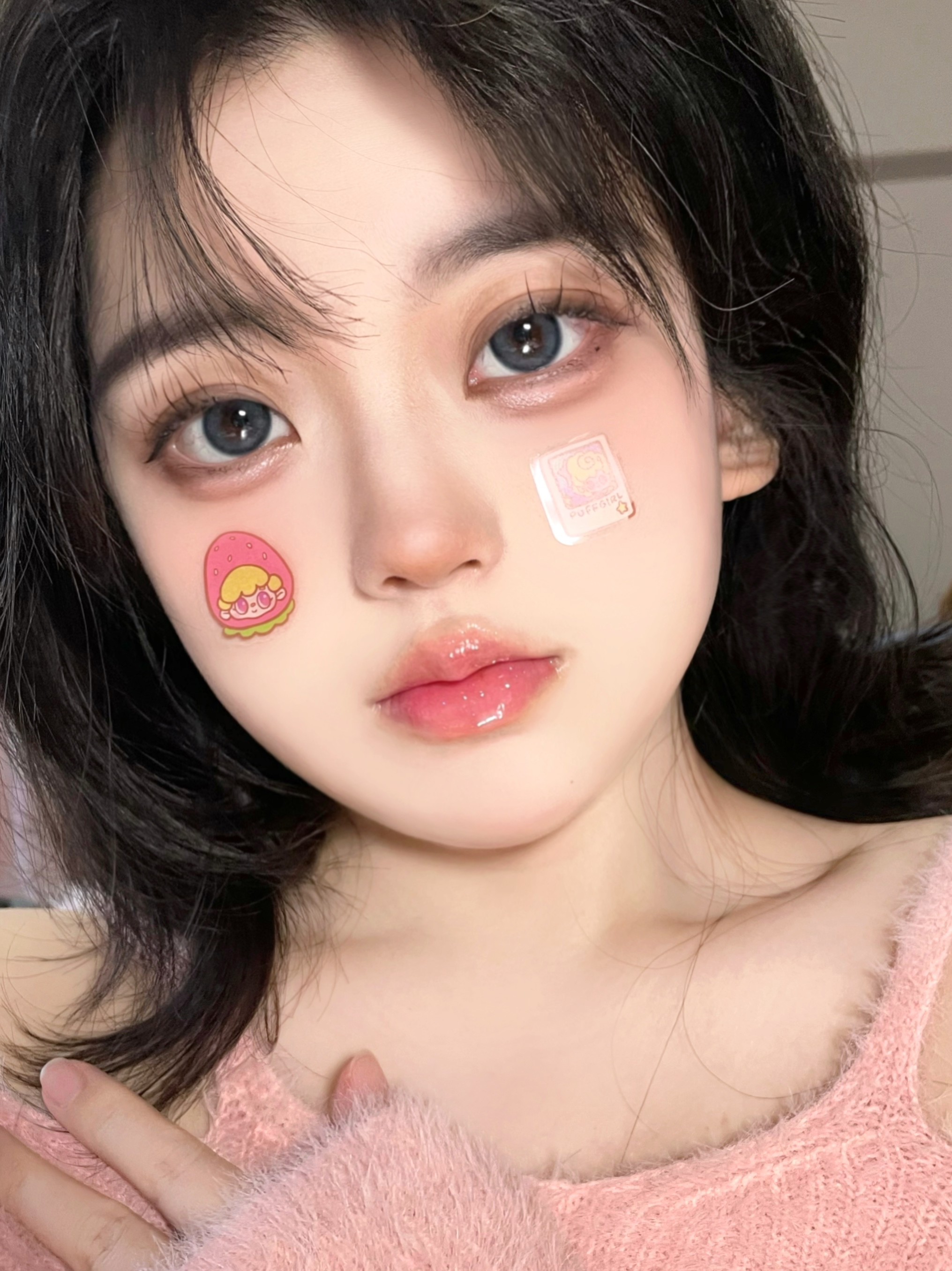 PUFFGIRL年抛隐形眼镜 蓝胖子14.5mm 一副/2片-VVCON美瞳商城11
