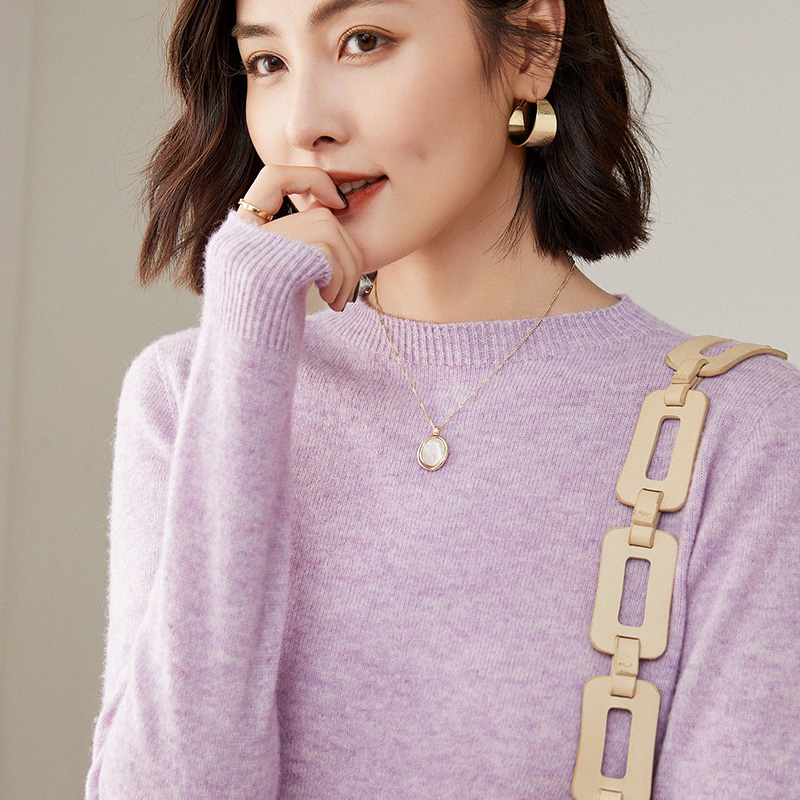 限时特卖 | 澳洲进口90支美丽诺羊毛圆领半高领针织衫，超细纯羊毛