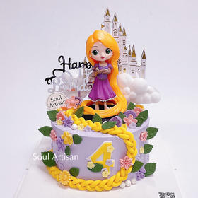 长发公主主题蛋糕3