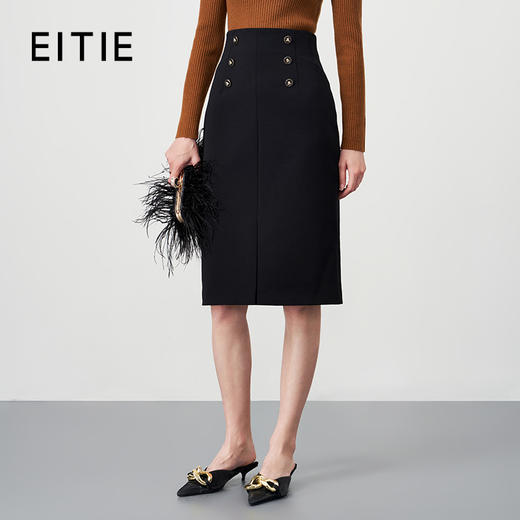 EITIE爱特爱秋季新款女装时尚包臀修身显瘦半身裙6706409 商品图0