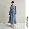 oldcolour纯色简约A摆连衣裙早秋新款设计感气质圆领长款裙子 商品缩略图1