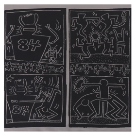 棉印花小方巾（Jean-Michel Basquiat涂鸦艺术家） 上