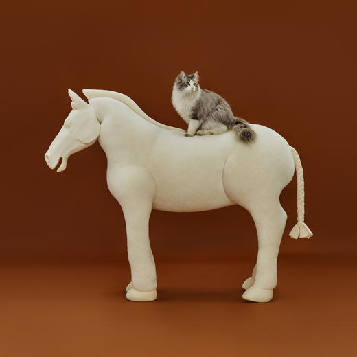 AWHITE 秦始皇帝陵战马 毛绒系列艺术雕塑摆件 全球限量100 商品图3