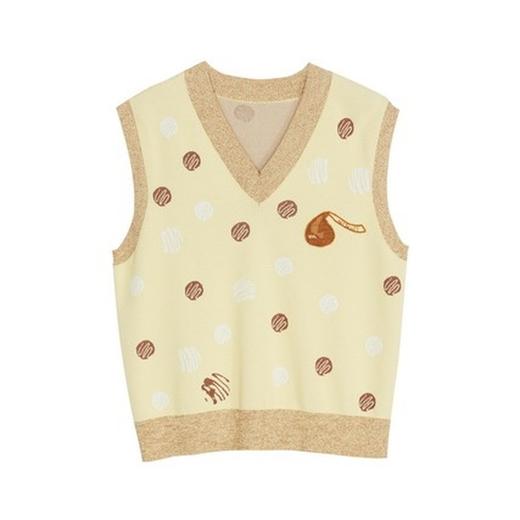 谜底针织马甲背心2022秋新品复古学院外穿毛衣马甲女223MZ1369 商品图4