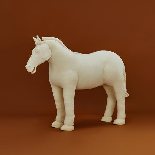 AWHITE 秦始皇帝陵战马 毛绒系列艺术雕塑摆件 全球限量100 商品图4