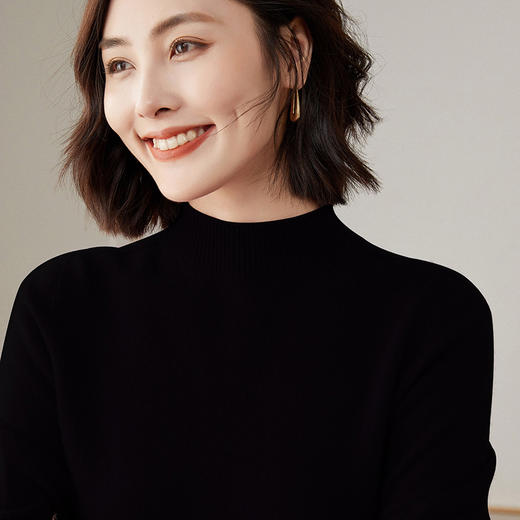 限时特卖 | 澳洲进口90支美丽诺羊毛圆领半高领针织衫，超细纯羊毛 商品图3