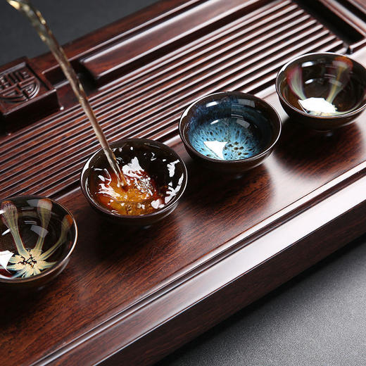 陶瓷主人杯套装窑变品茗杯小茶杯单杯建盏茶盏家用功夫茶具礼盒装 商品图8