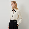 EITIE爱特爱秋季新款白色修身百搭通勤长袖衬衫衬衣上衣女6709419 商品缩略图2
