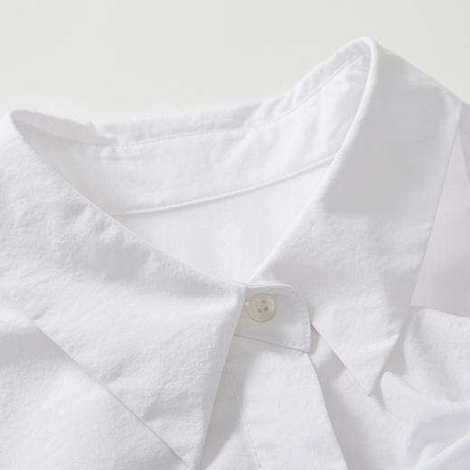 谜底短袖衬衫连衣裙2022秋新品设计立体蝴蝶结中长裙223ML1107 商品图3