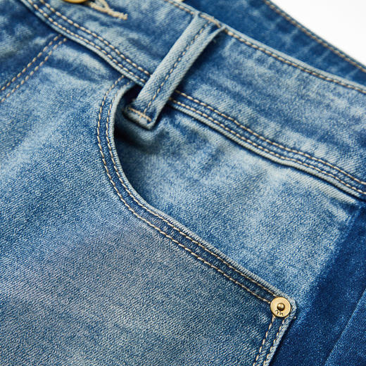 谜底2022秋新品复古简约紧身喇叭牛仔裤女227MK6121 商品图3