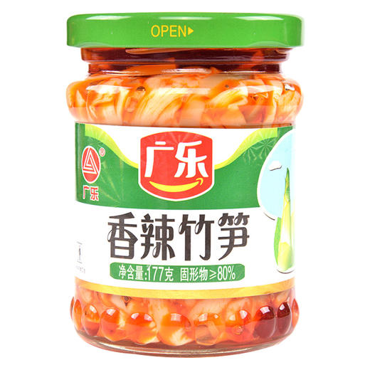 广乐 香辣竹笋 榨菜 开瓶即食下饭菜177g 商品图0