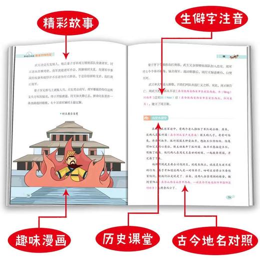 全套6册穿越时间线趣读中国历史 思维导图漫画版 趣读中国历史上下五千 有声伴读7-12岁青少年中小学生课外书历史读本儿童历史书籍 商品图4