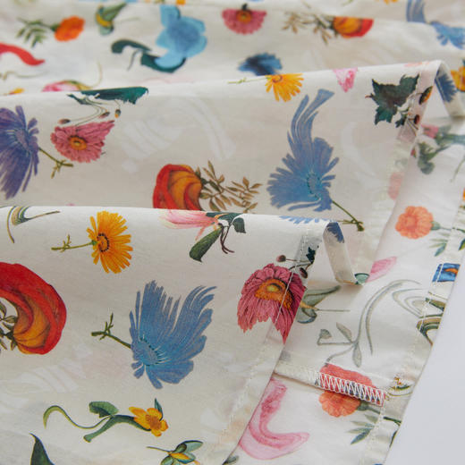 【不规则印花】谜底2022秋复古收腰纯棉印花连衣裙女227ML6127 商品图3