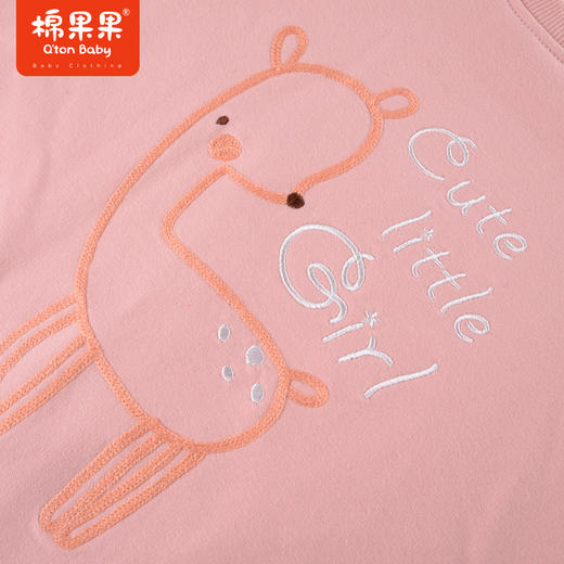 商场同款棉果果女童抓绒秋季新款圆领套头卫衣舒适柔软M322180222467 商品图3