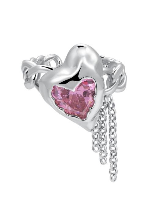 【控价】THEROOM迷幻系列爱心流苏链条开口戒指 商品图4