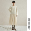 oldcolour纯棉拼接垂感百褶连衣裙早秋新款简约舒适设计感长裙 商品缩略图0