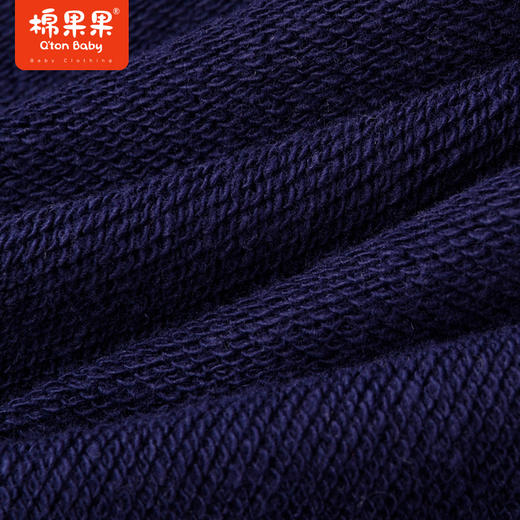 棉果果秋季新款女童套头圆领套头卫衣小毛圈撞色时尚M322180222443 商品图1