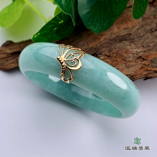 派瑞翡翠 翡翠手镯 糯种 绿色 商品图4