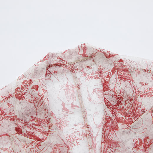 【不规则印花】谜底2022秋款桑蚕丝真丝合体中长马甲女228MM6159 商品图3