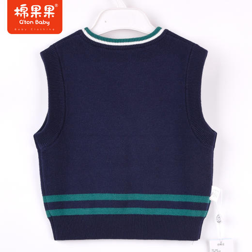 商场同款棉果果秋季新款男女童套头棉线背心全棉简约百搭舒适柔软M312170222535 商品图9