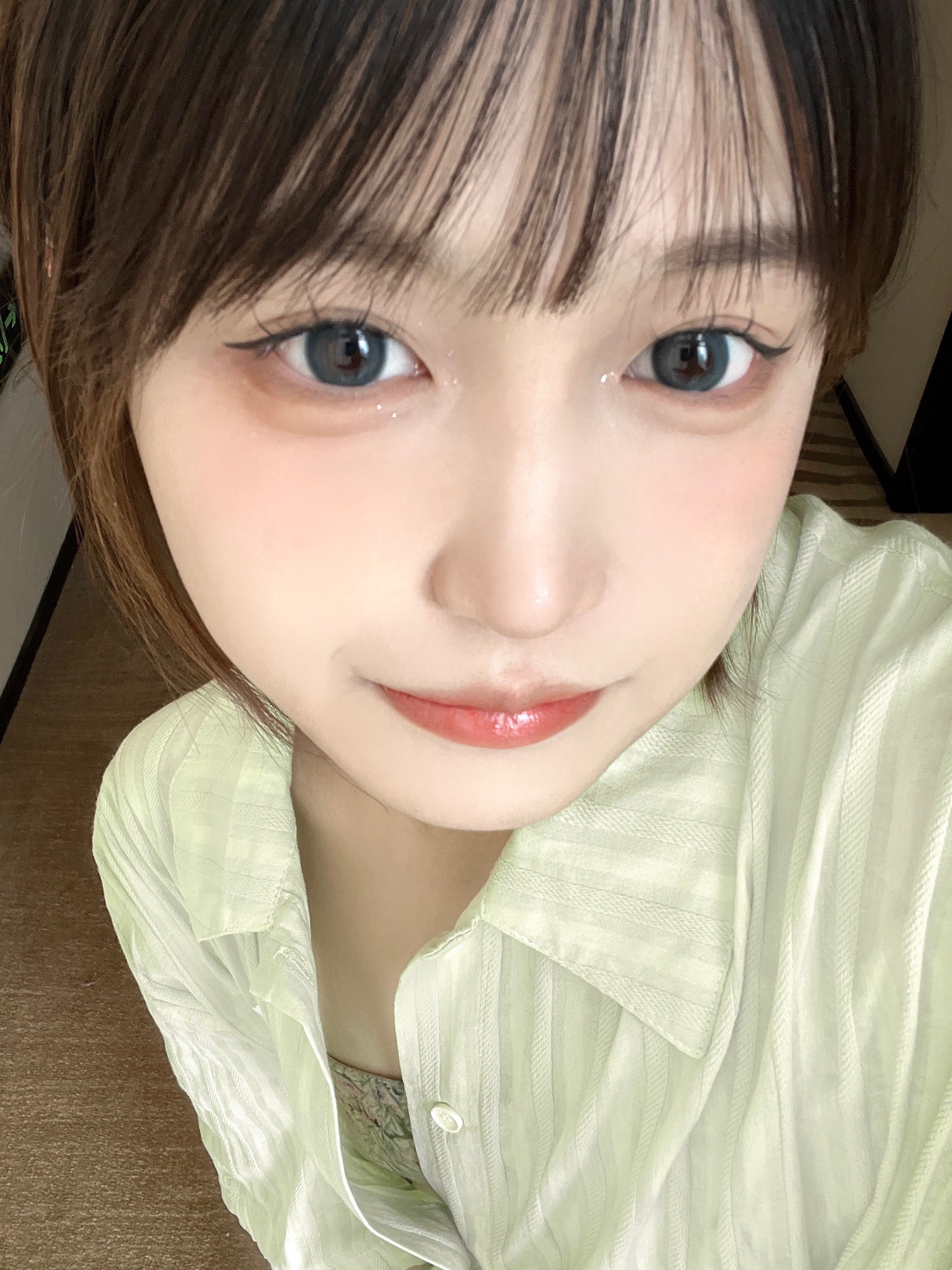 PUFFGIRL年抛隐形眼镜 蓝胖子14.5mm 一副/2片-VVCON美瞳商城18