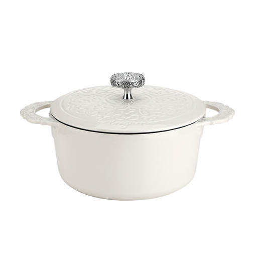 BGB2401 宝玑Breguet传世系列珐琅铸铁锅 月光白24cm 商品图0