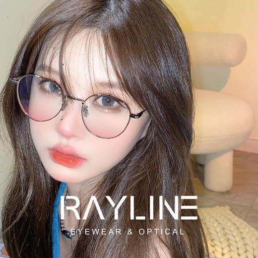 腮红眼镜小红书素颜神器明星同款超轻纯钛防蓝光可配近视复古眼镜 商品图1