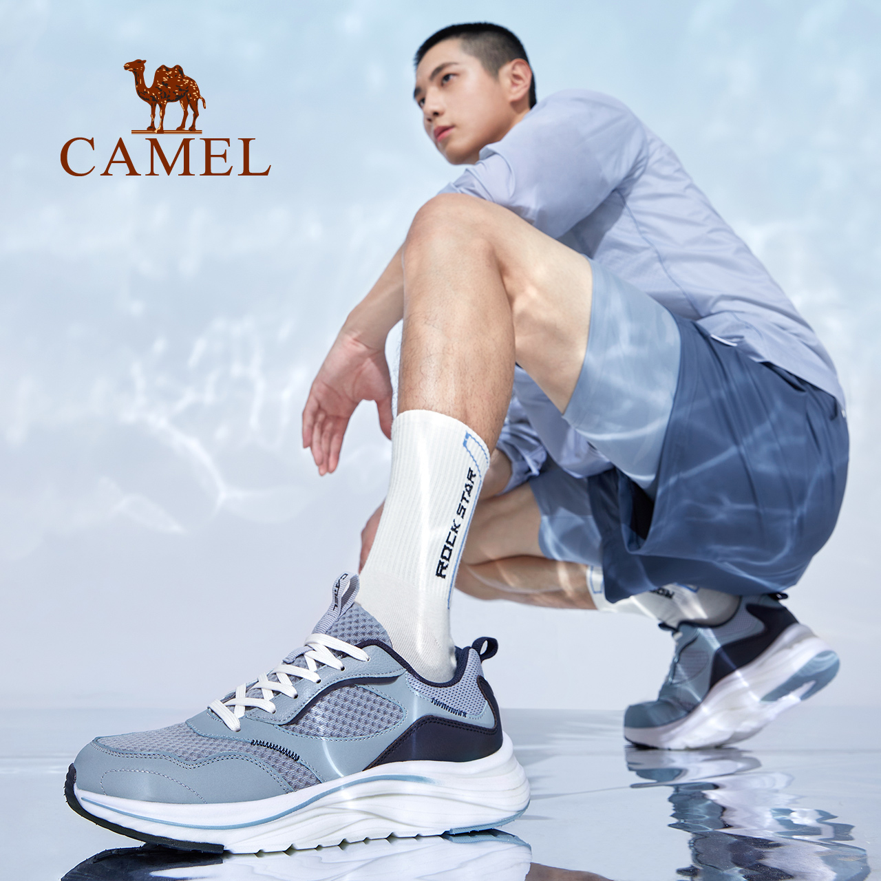 【缠丝劲】骆驼运动鞋男士2024年春季新款复合橡胶底缓震跑步鞋女 XSS2210016_XSS2210004