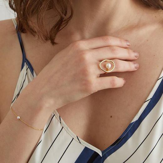 圆环珍珠戒指 UNFOLDSGentlewoman Ring 商品图2