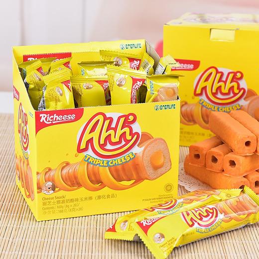 印尼进口丽芝士芝心棒奶酪玉米棒宿舍儿童威化饼干批发零食160g 商品图0