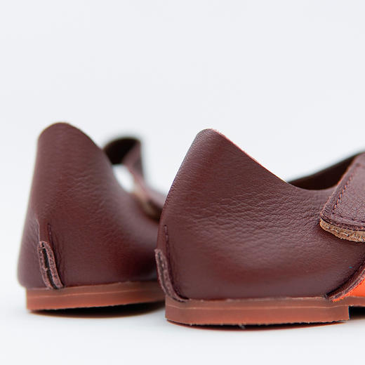 三茉童装/M166/撞色玛丽珍搭扣真皮女童蓝色皮鞋牛皮软底儿童鞋 商品图4