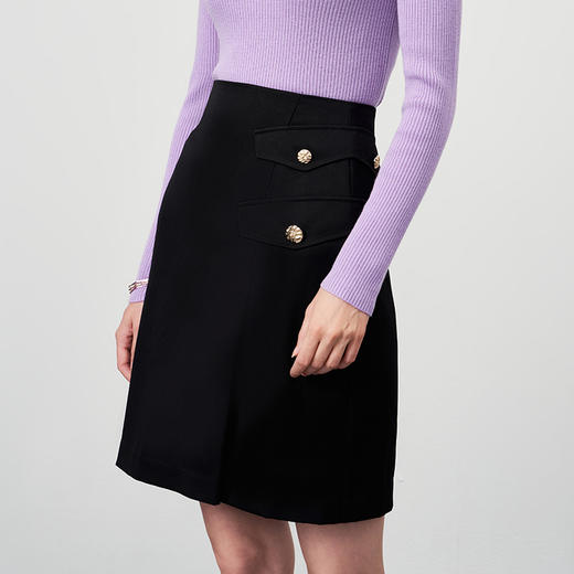 EITIE爱特爱秋冬新款高腰时尚包臀裙短裙半裙半身裙6706404 商品图8