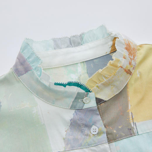 【不规则印花】谜底2022秋款纯棉复古印花宽松连衣裙女228ML6176 商品图3