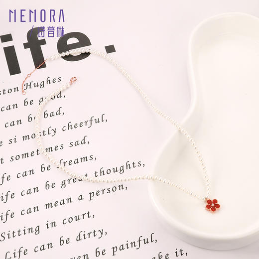 【一口价】勿忘我系列珍珠钻石项链花型套链MEMORA诗普琳KN304101 商品图6