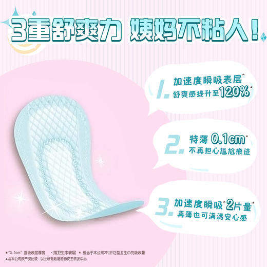 花王乐而雅（laurier）零触感特薄迷你日用卫生巾17cm 16片（新老包装随机发放） 商品图3