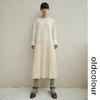oldcolour纯棉拼接垂感百褶连衣裙早秋新款简约舒适设计感长裙 商品缩略图2
