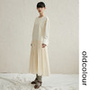oldcolour纯棉拼接垂感百褶连衣裙早秋新款简约舒适设计感长裙 商品缩略图1