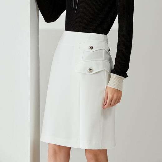 EITIE爱特爱秋冬新款高腰时尚包臀裙短裙半裙半身裙6706404 商品图4