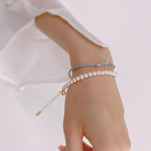 【采购专享】宫里的世界 七夕同心环珍珠双层手链 商品图5