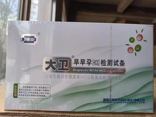 器械号   大卫早早孕检测纸试条（100人份）有效期20280407 商品图0