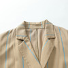【高端系列】谜底西装2022秋款竖条纹双排扣短袖外套女223GW1060 商品缩略图3