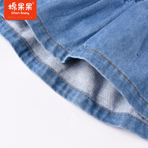 商场同款棉果果秋季新款女童梭织牛仔经典时尚牛仔背带裙舒适柔软M322703222455 商品图3